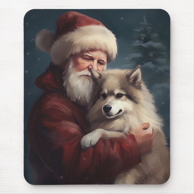 Finnisches Lapphund Weihnachtsfest Weihnachten Mousepad (Vorne)