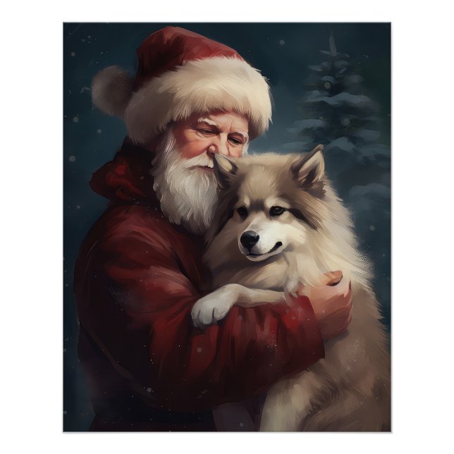 Finnisches Lapphund Weihnachtsfest Weihnachten Poster (Vorderseite)