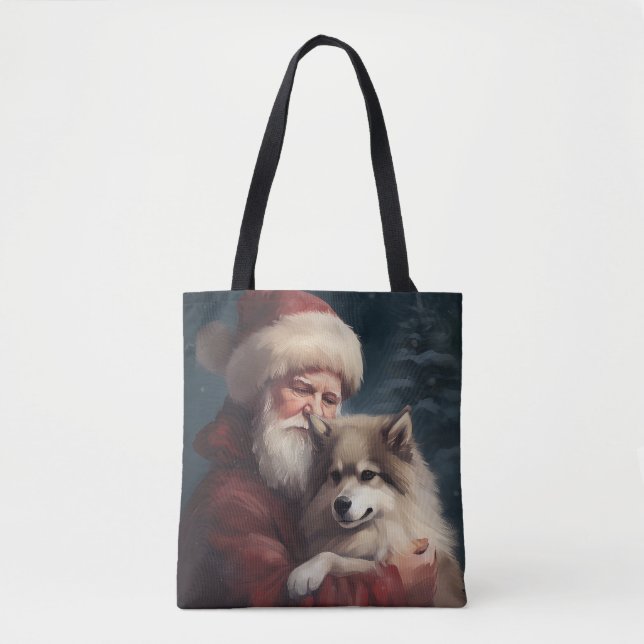 Finnisches Lapphund Weihnachtsfest Weihnachten Tasche (Vorderseite)