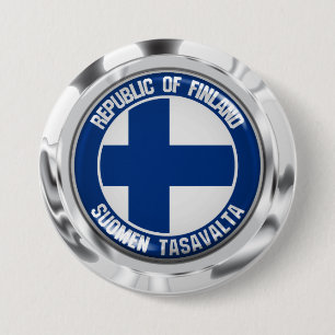 Finnisches RundEmblem Button
