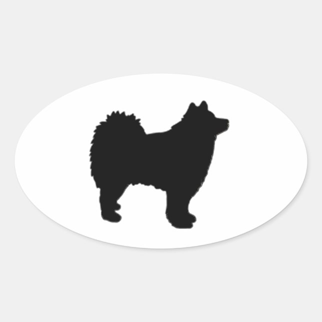 finnish lapphund ovaler aufkleber (Vorderseite)