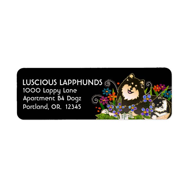 FINNISH LAPPHUND - Rücksendeadressen-Aufkleber kun (Vorne)