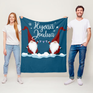 Finnish Merry Christmas Finland Gift Tee Hyvaa Jou Fleecedecke