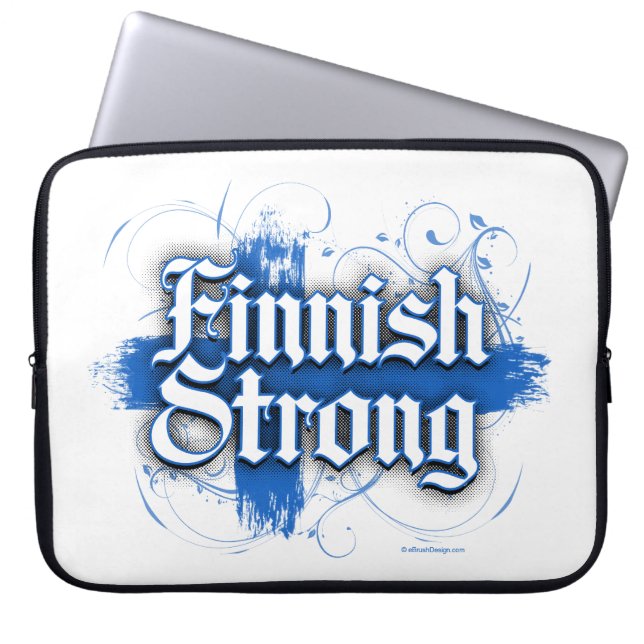Finnish Strong (Finland) Laptopschutzhülle (Vorderseite)