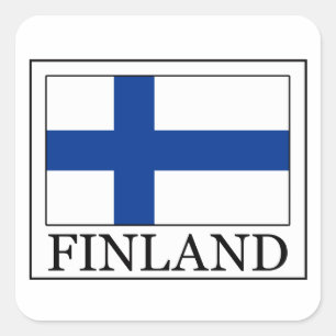 Finnland-Aufkleber Quadratischer Aufkleber