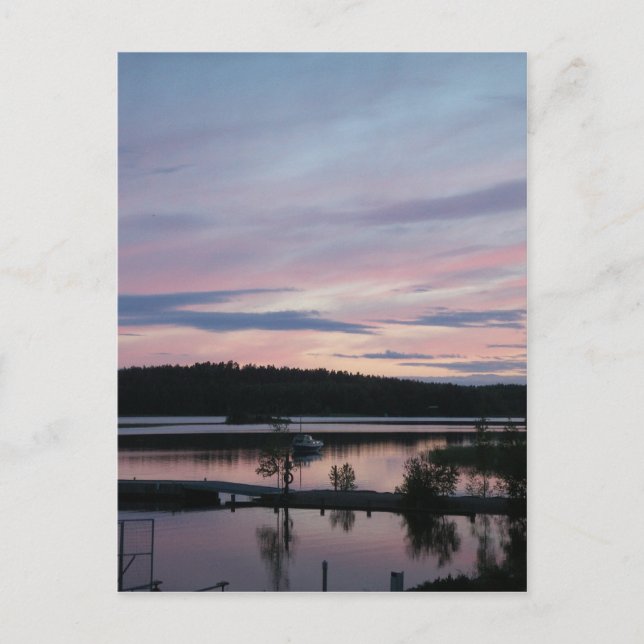 Finnland bei Sunset Postkarte (Vorderseite)