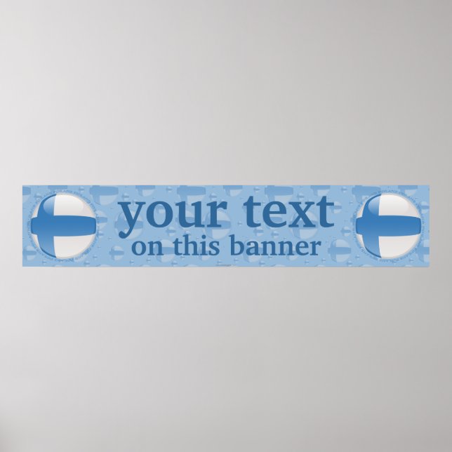 Finnland Blase Flag Banner Poster (Vorne)