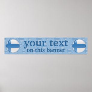 Finnland-Blasen-Flaggen-Fahne Poster