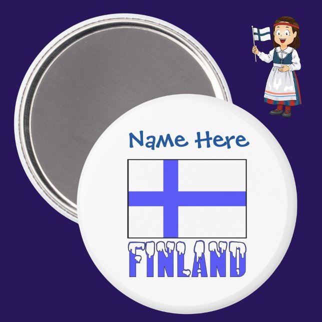 Finnland - Blaue Personalisierung der finnischen F Magnet (Von Creator hochgeladen)