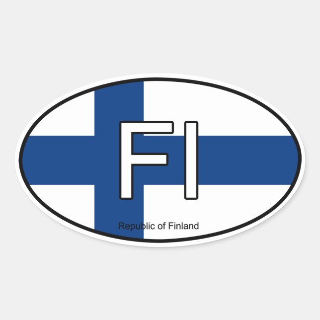 Finnland Euro-Aufkleber Ovaler Aufkleber (Vorderseite)