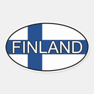 Finnland Euro-Aufkleber Ovaler Aufkleber