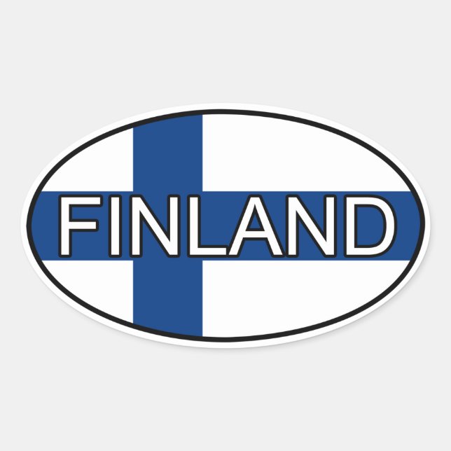 Finnland Euro-Aufkleber Ovaler Aufkleber (Vorderseite)