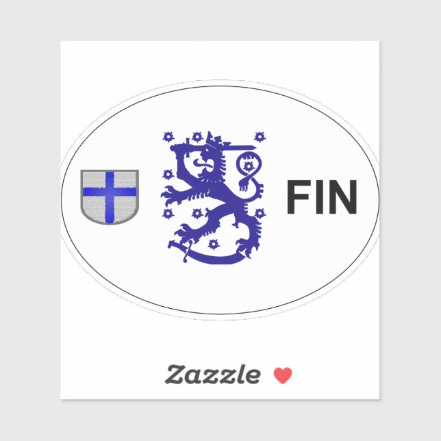 Finnland Euro-Decal Aufkleber (Blatt)