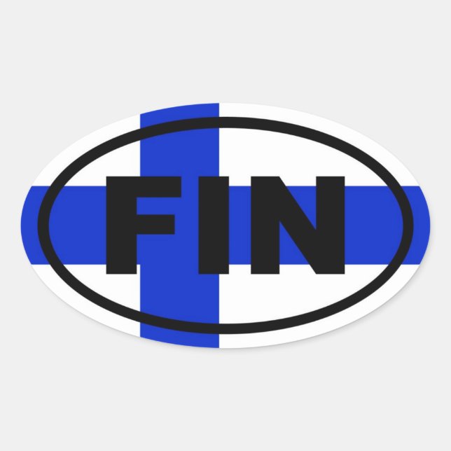 Finnland - FIN - Europäische Ovaler Aufkleber (Vorderseite)