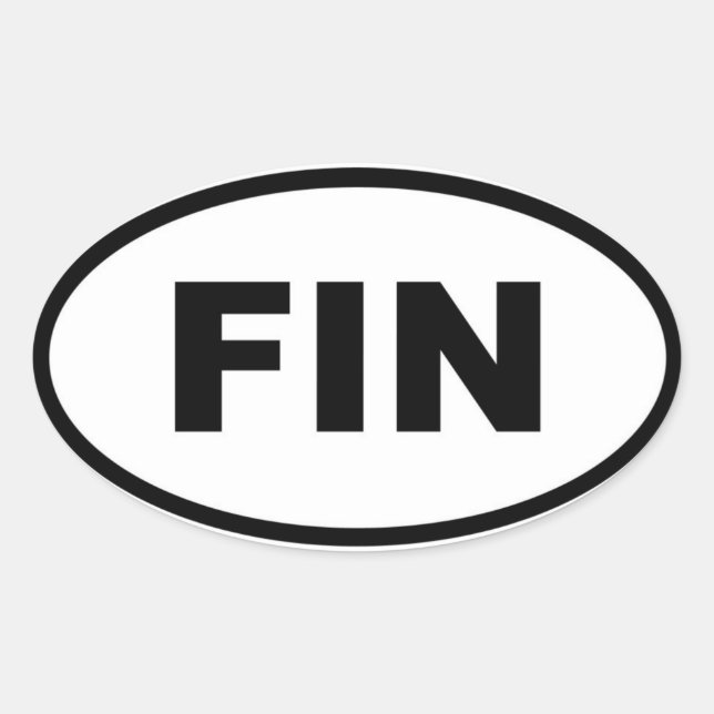 Finnland FIN European Ovaler Aufkleber (Vorderseite)