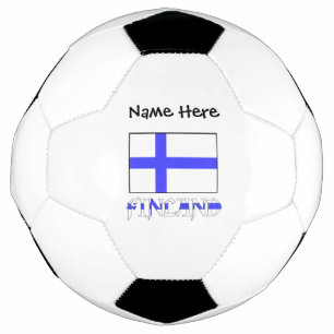 Finnland Finnische Flagge Personalisierter Name  Fußball