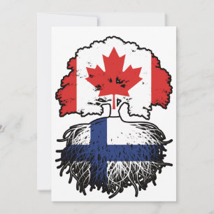 Finnland Finnisches kanadisches Treuhandflagge Einladung