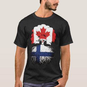 Finnland Finnisches kanadisches Treuhandflagge T-Shirt