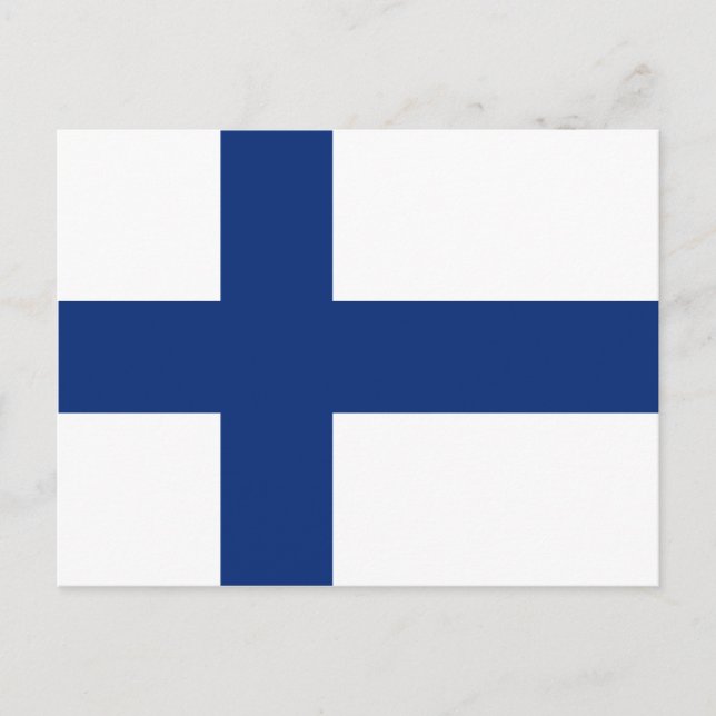 Finnland Flag Postkarte (Vorderseite)