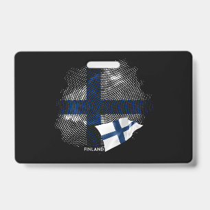 Finnland-Flagge Ausweis