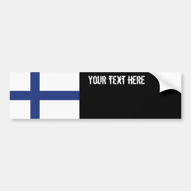 Finnland-Flagge Autoaufkleber (Vorne)