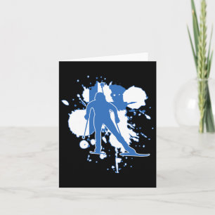 Finnland-Flagge Biathlet - Finnischer Biathlon 1 Karte