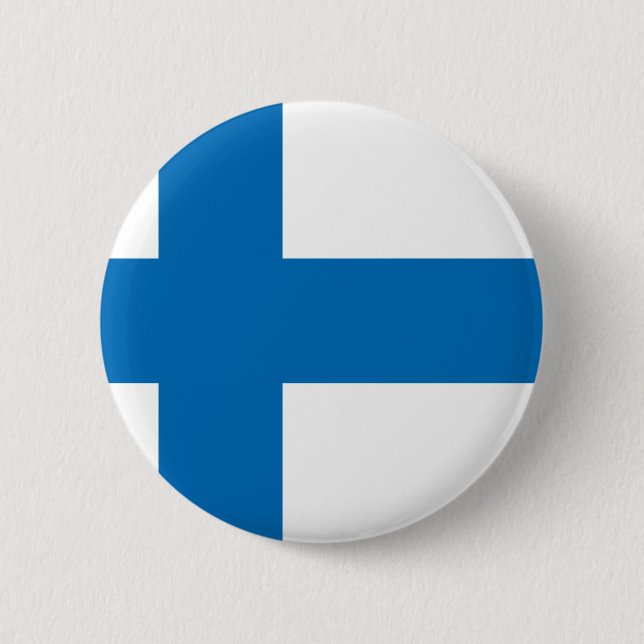 Finnland-Flagge Button (Vorderseite)