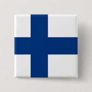 Finnland-Flagge Button