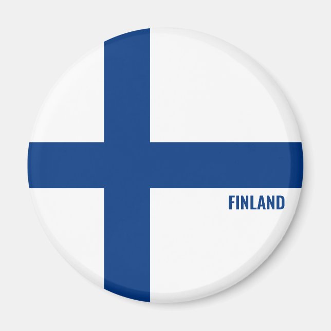 Finnland Flagge Charming Patriotic Magnet (Vorne)