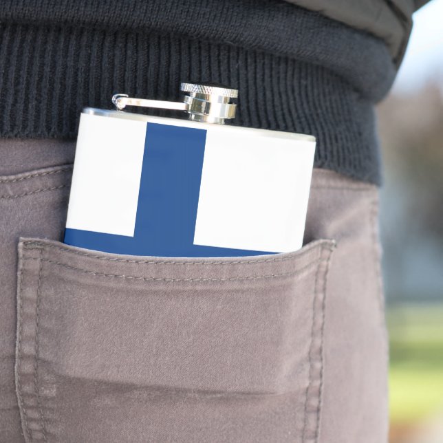 Finnland-Flagge Flachmann (Beispiel)