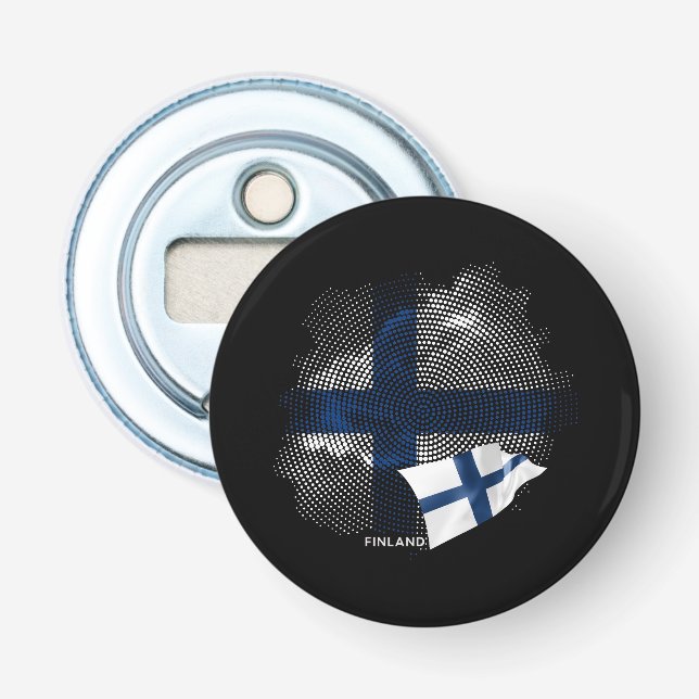 Finnland-Flagge Flaschenöffner (Vorderseite)