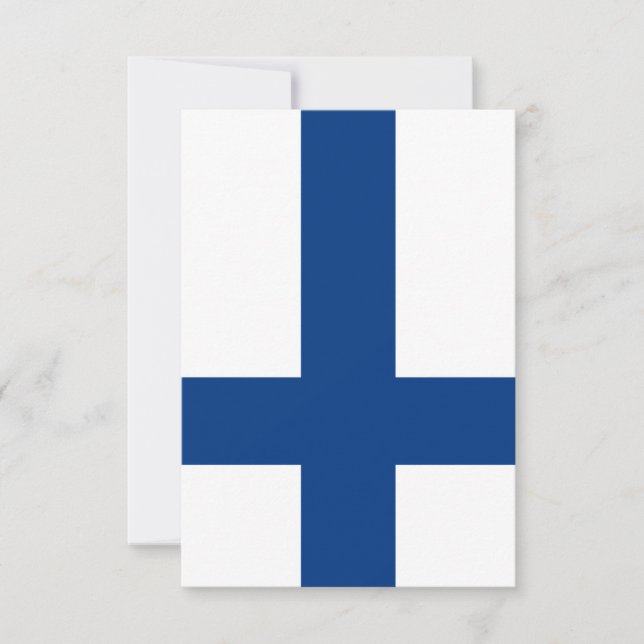 Finnland Flagge Flat Dankeschön Karte (Vorderseite)