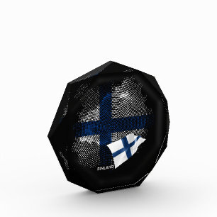 Finnland-Flagge Fotoblock