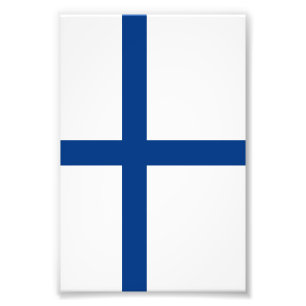 Finnland-Flagge Fotodruck
