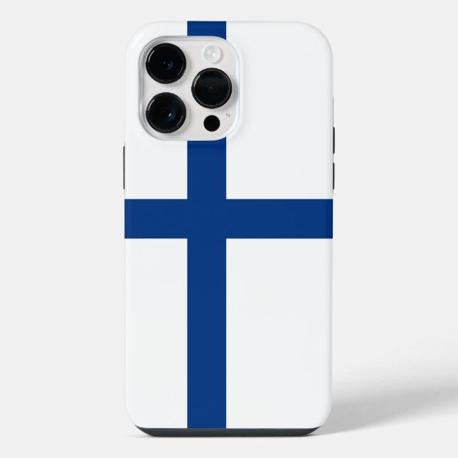 Finnland-Flagge iPhone 14 Pro Max Hülle (Rückseite)