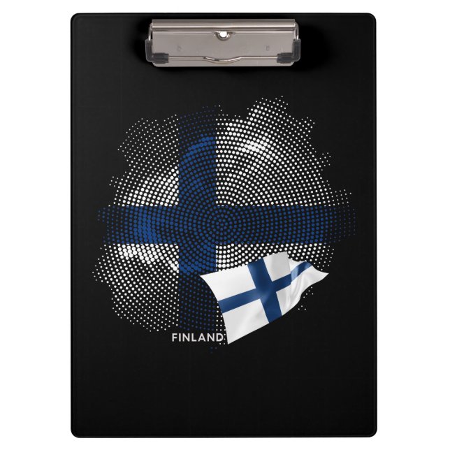 Finnland-Flagge Klemmbrett (Vorderseite)