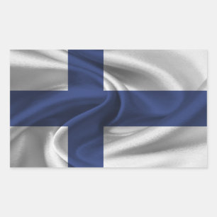 Finnland-Flagge Rechteckiger Aufkleber