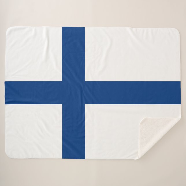 Finnland-Flagge Sherpadecke (Vorderseite (Horizontal))