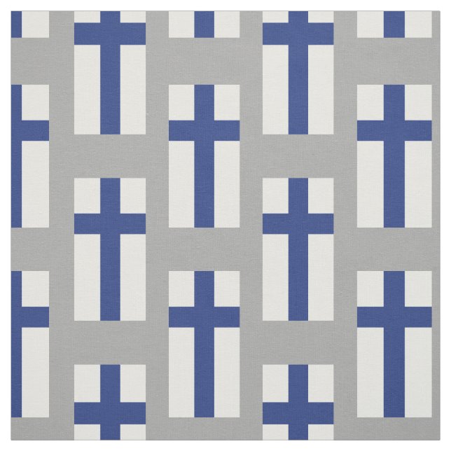 Finnland-Flagge Stoff (Muster)