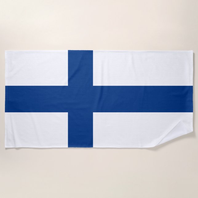 Finnland-Flagge Strandtuch (Vorderseite)