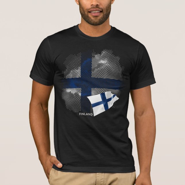 Finnland-Flagge T-Shirt (Vorderseite)