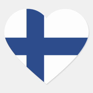 Finnland-Flaggen-Herz-Aufkleber Herz-Aufkleber