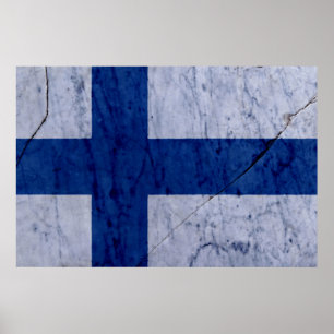 Finnland-Flaggen-Marmor-Steinwand-Plakat Poster