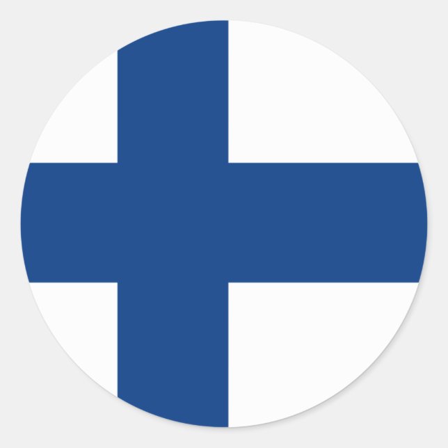 Finnland-Flaggenaufkleber Runder Aufkleber (Vorderseite)