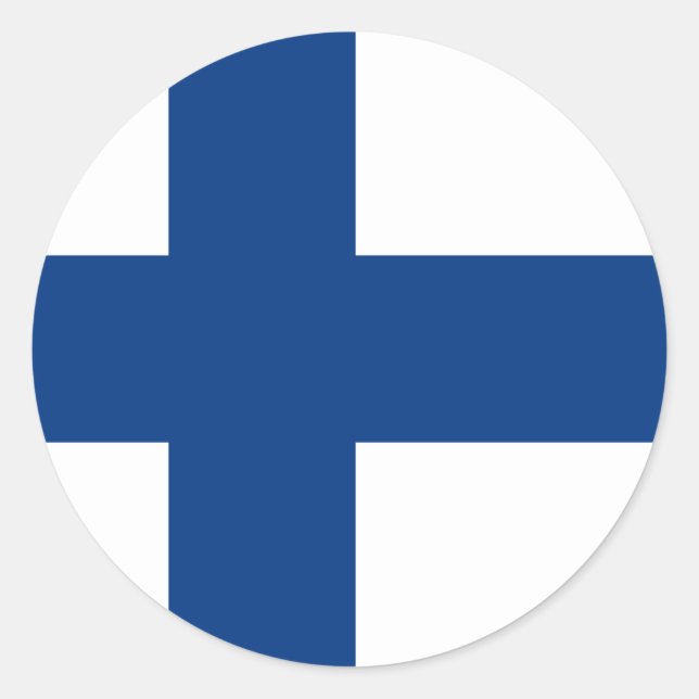 Finnland Flaggenaufkleber Runder Aufkleber (Vorderseite)