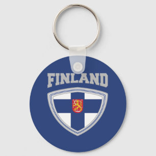 Finnland - Flaggenschild und Emblem Schlüsselanhänger
