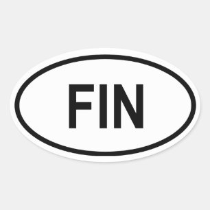 Finnland "FLOSSE " Ovaler Aufkleber