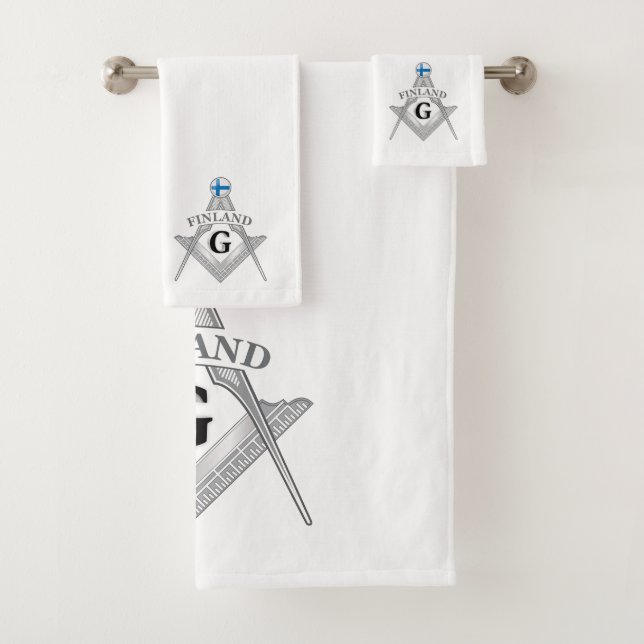 Finnland Freimaurerei Zeichen Badhandtuch Set (Insitu)