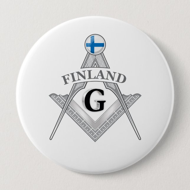 Finnland Freimaurerei Zeichen Button (Vorderseite)