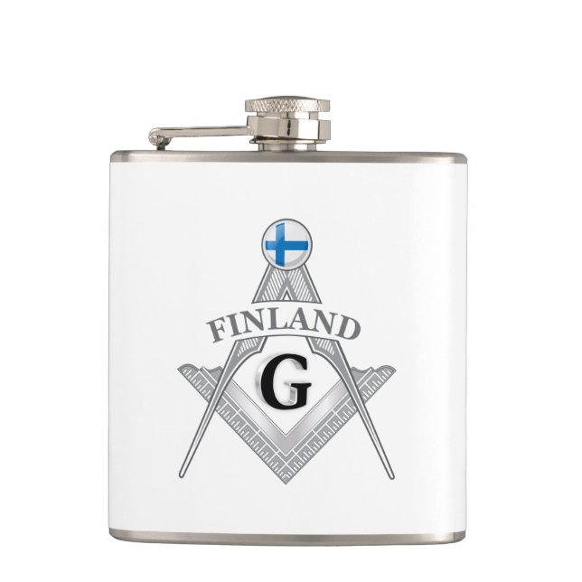 Finnland Freimaurerei Zeichen Flachmann (Vorderseite)